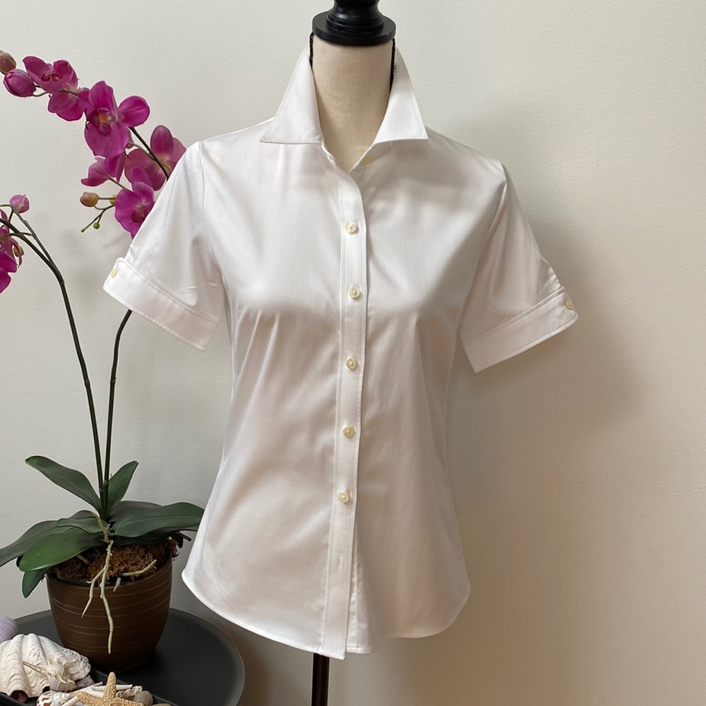 White fitted shirt.  Summer must have.